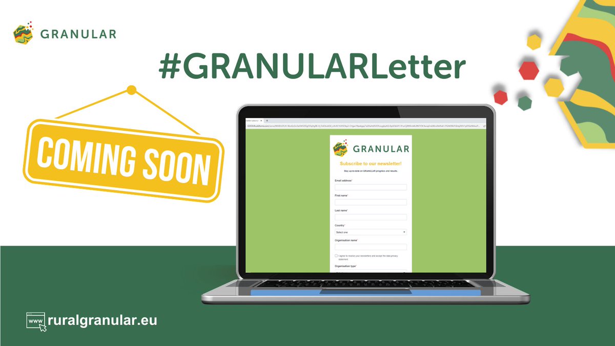 Want to keep up to date with everything related to our project and rural Europe? Our next #GRANULARLetter is coming soon! Subscribe here📥bit.ly/3ZeR8sS