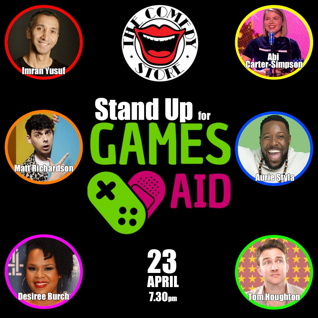 Yo stand up for @Gamesaid is next week hosted by my brother @imranyusuf!! Combing my two loves of comedy and gaming with a stellar line up. If you can make it down to support, that would be incredible ❤️