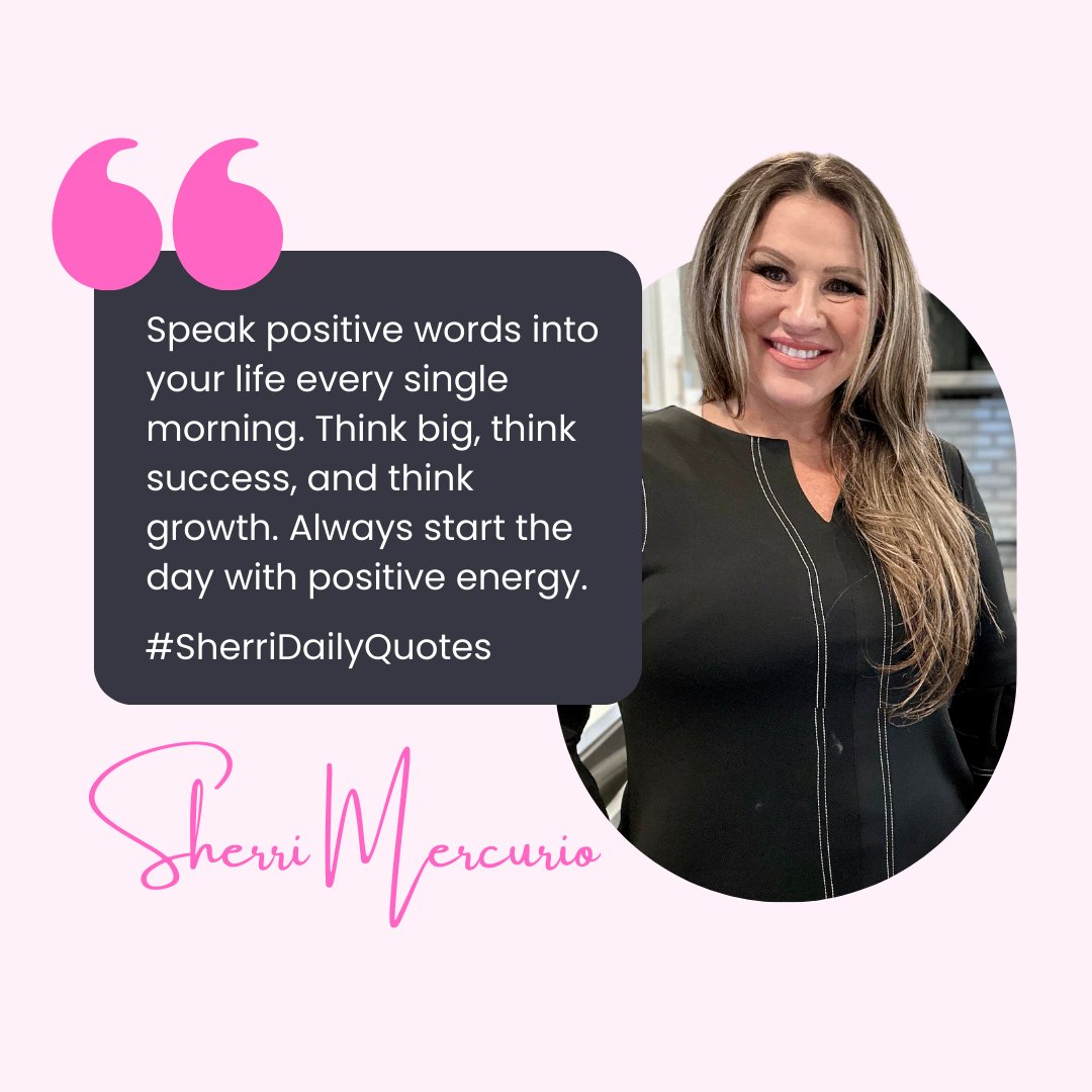 SHERRIMERCURIO's tweet photo. Hey there friends! Just a friendly reminder that the energy you give off is the same energy that finds its way back to you. Begin each day with a positive mindset, and let the universe do its thing in your favor💫

#Positivity #MindfulLiving #SherriDailyQuotes #SherriMercurio https://t.co/KRpy3pmAdc