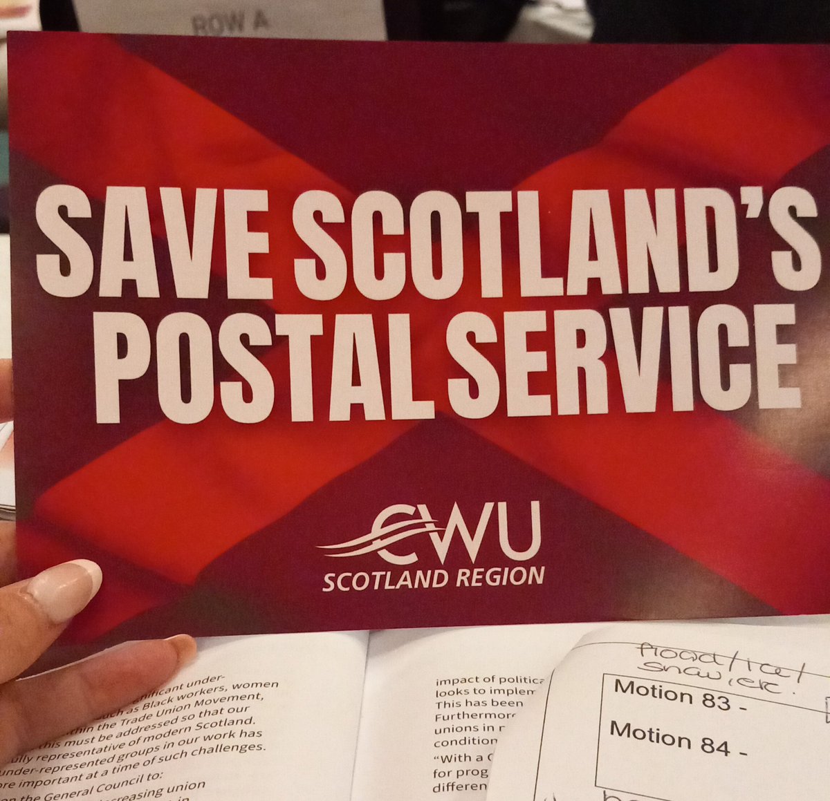 Invest and protect Scotlands postal service. Solidarity @cwu_scotland #stuc24