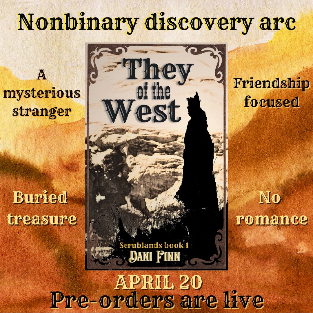 𝙏𝙝𝙚𝙮 𝙤𝙛 𝙩𝙝𝙚 𝙒𝙚𝙨𝙩

When the Earth’s final breath 
Blows forth from the hills, 
They of the West will return 
In search of treasures buried 
In memory’s mine.

🤠 Welcome to the Scrublands 🤠 

A brand-new Switzerland-inspired fantasy world begins April 20!

🔗 👇