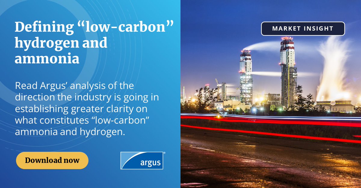 Download Argus Market Insight: Defining “low-carbon” #hydrogen and #ammonia okt.to/LFb1jl. Access Argus’ concise analysis of the direction the industry is going in for what constitutes “low-carbon” #ammonia and #hydrogen   #fertilizer #carbon #lowcarbon