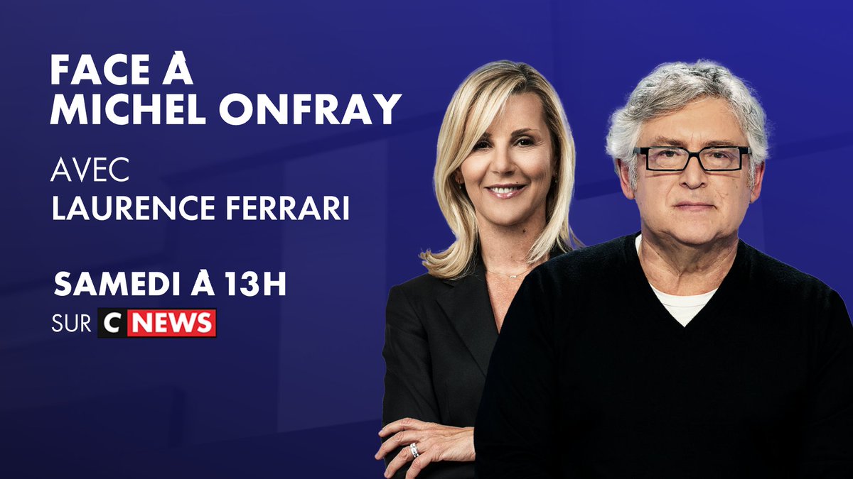 🚨RDV À 𝟏𝟑𝐇 SUR @CNEWS 𝐅𝐀𝐂𝐄 𝐀̀ 𝐌𝐈𝐂𝐇𝐄𝐋 𝐎𝐍𝐅𝐑𝐀𝐘 @LaurenceFerrari avec @MichelOnfray4 ✅🧠Une heure de pensée libre avec Michel ONFRAY pour prendre de la hauteur sur l'actualité et analyser les mouvements qui traversent notre société.