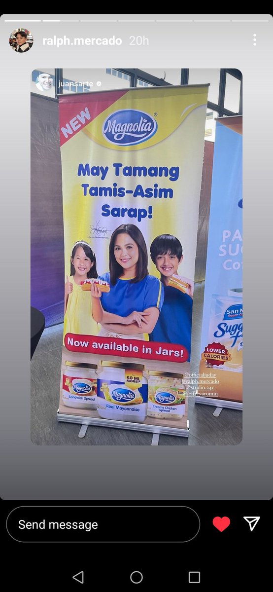 LovelyQueenJ1's tweet photo. Ang cucute nila😍
#Magnolia
May Tamang
Tamis-Asim
    Sarap!
#JudyAnnSantos
#LunaAgoncillo
#LuchoAgoncillo
📸:/Igs Story Sir. #Ralph

#JAKIsBACK #JudyAnnsKitchen #JudyAnnSantos #JudayAtBagmanABSCBN #CallmymanagerAtHBO https://t.co/M50Py3P1e1