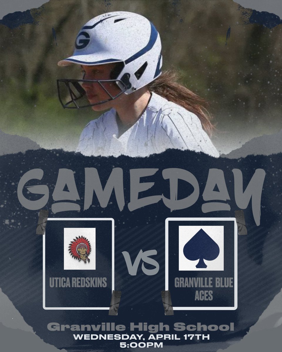 Drop what you’re doing this afternoon and come enjoy some softball at Granville. The Blue Aces continue LCL play @ 5pm against Utica. #D2BG #LOL