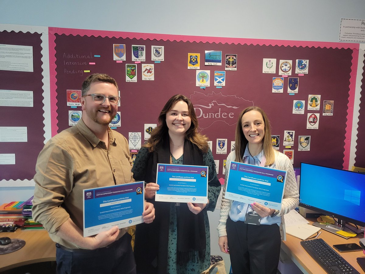 Congratulations to Chris, Chelsea and Jackie for completing their Scottish Improvement Foundation skills programme. Certificates should be on the way to the rest of the cohort. #DundeeLearning