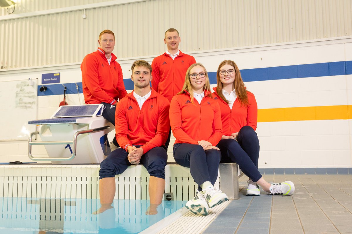 A huge congratulations to swimmers Freya Anderson, Kieran Bird, Leah Crisp, Tom Dean and Jacob Whittle who yesterday became the first University of Bath-based sportspeople to be officially selected by @TeamGB for the #Paris2024 Olympic Games. @TeamBath