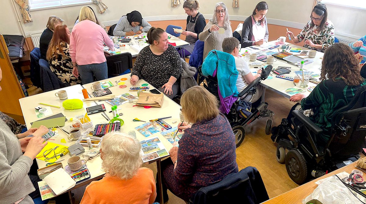 Our new #LittleLights art cafe series kicked off in style today! Huge thanks to The Key cafe in #Ipswich for being such kind hosts. Our Wed morning sessions offer peer support & creative inspiration for people living with long term health challenges. Supported by @SNEEICB_IES