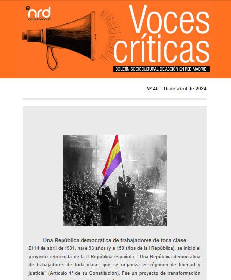 Voces críticas nº 45 con artículos de <a href="/nu_alabao/">Nuria Alabao ⭐️</a> <a href="/mavillarreal85/">Maria del Carmen Villarreal Villamar</a> <a href="/Ebbaba_H/">Ebbaba Hameida ابابة</a> <a href="/brenobringel/">Breno Bringel</a> Carmen Ruiz Bravo–Villasante, Paloma Uría, y Paula Sánchez Perera entre otr@s. ⬇️
mailchi.mp/f492e642c460/v…
#Gaza #Genocidio  #MemoriaHistórica #Feminismo #Ecologismo