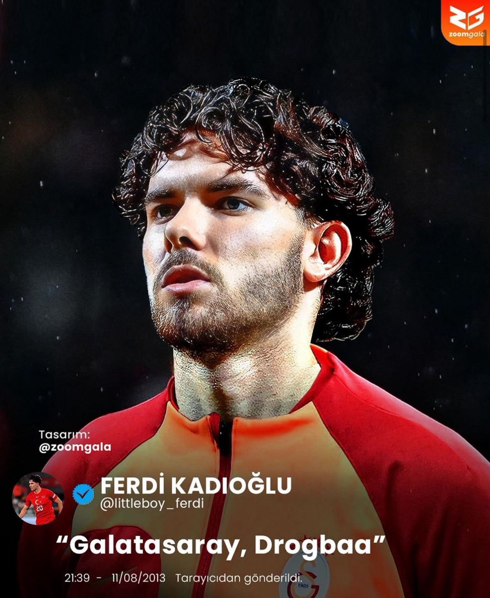 Ferdi Kadıoğlu’nun 11 Ağustos 2013’de; Galatasaray’ın, Fenerbahçe’yi Didier Drogba’nın golüyle 1-0 yendiği Süper Kupa maçı sonrası Twitter’dan paylaşımı..