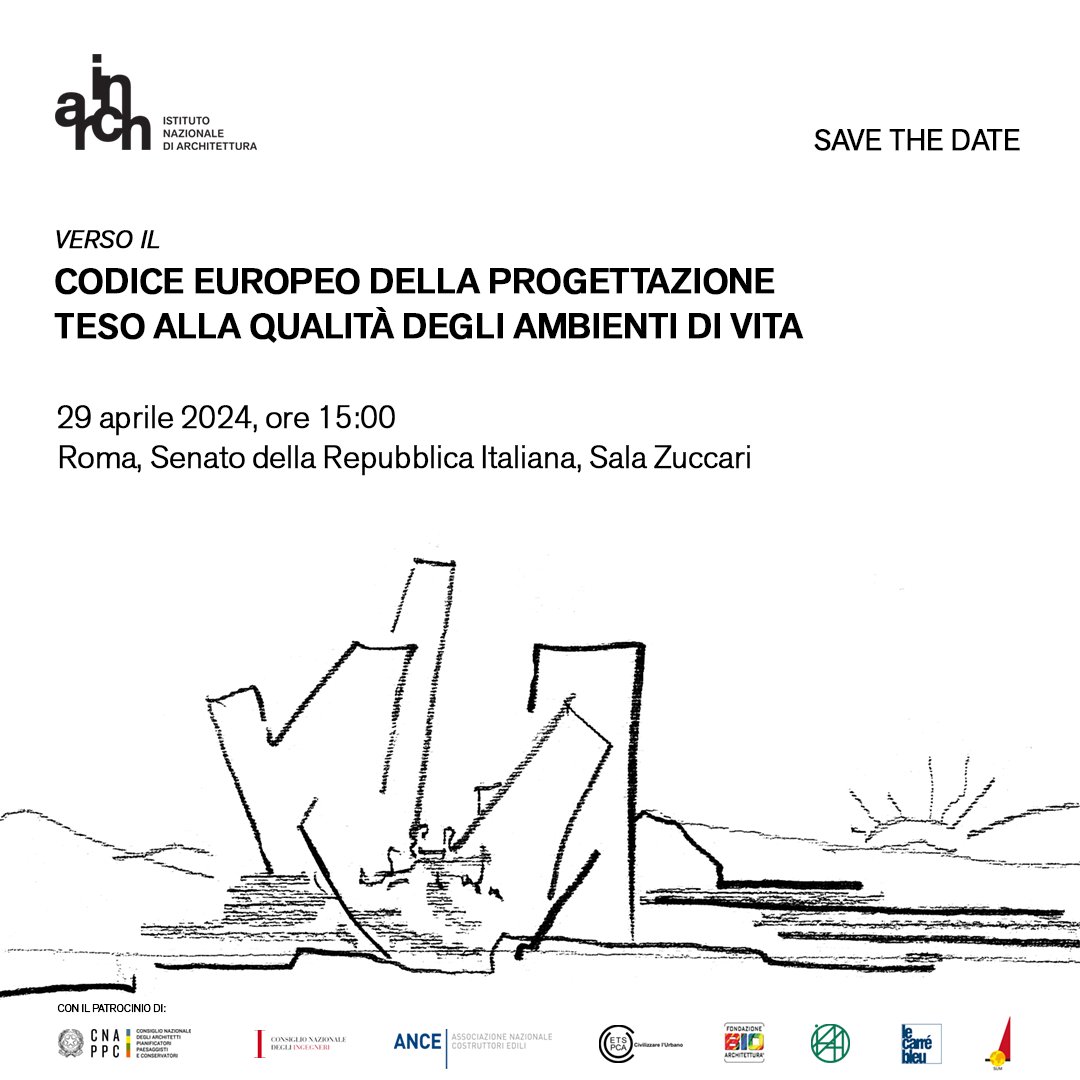 A Roma il 29aprile il Convegno di presentazione del "Codice Europeo della progettazione teso alla qualità degli ambienti di vita" per rimarcare quanto la qualità della progettazione degli ambienti di vita sia un interesse primario di tutta la collettività
shorturl.at/defG2