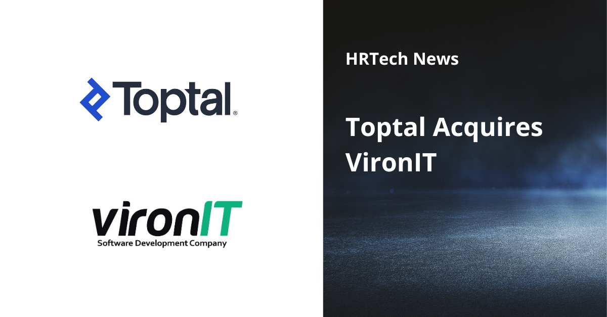[𝐇𝐑𝐓𝐞𝐜𝐡 𝐧𝐞𝐰𝐬] @toptal  acquires @VironIT , enhancing its global software development leadership and expanding expertise in ERP, CRM, E-Commerce, AR/VR, and IoT. To know more, visit link: hrtech.sg/news/toptal-ac…

#hrtech #hr #acquisition #mergersandacquisitions