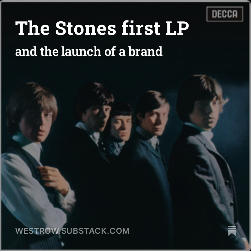 17 April 1964, UK release of the first LP by the #RollingStones, with a cover that 'declared' the birth of a brand. #anniversary Read more at westrow.substack.com/p/the-stones-f…
