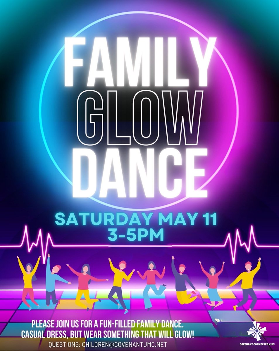 Mark your calendars:  We have our family glow dance happening May 11th.  Join us & party!
#partytime #familyevents #glowdance