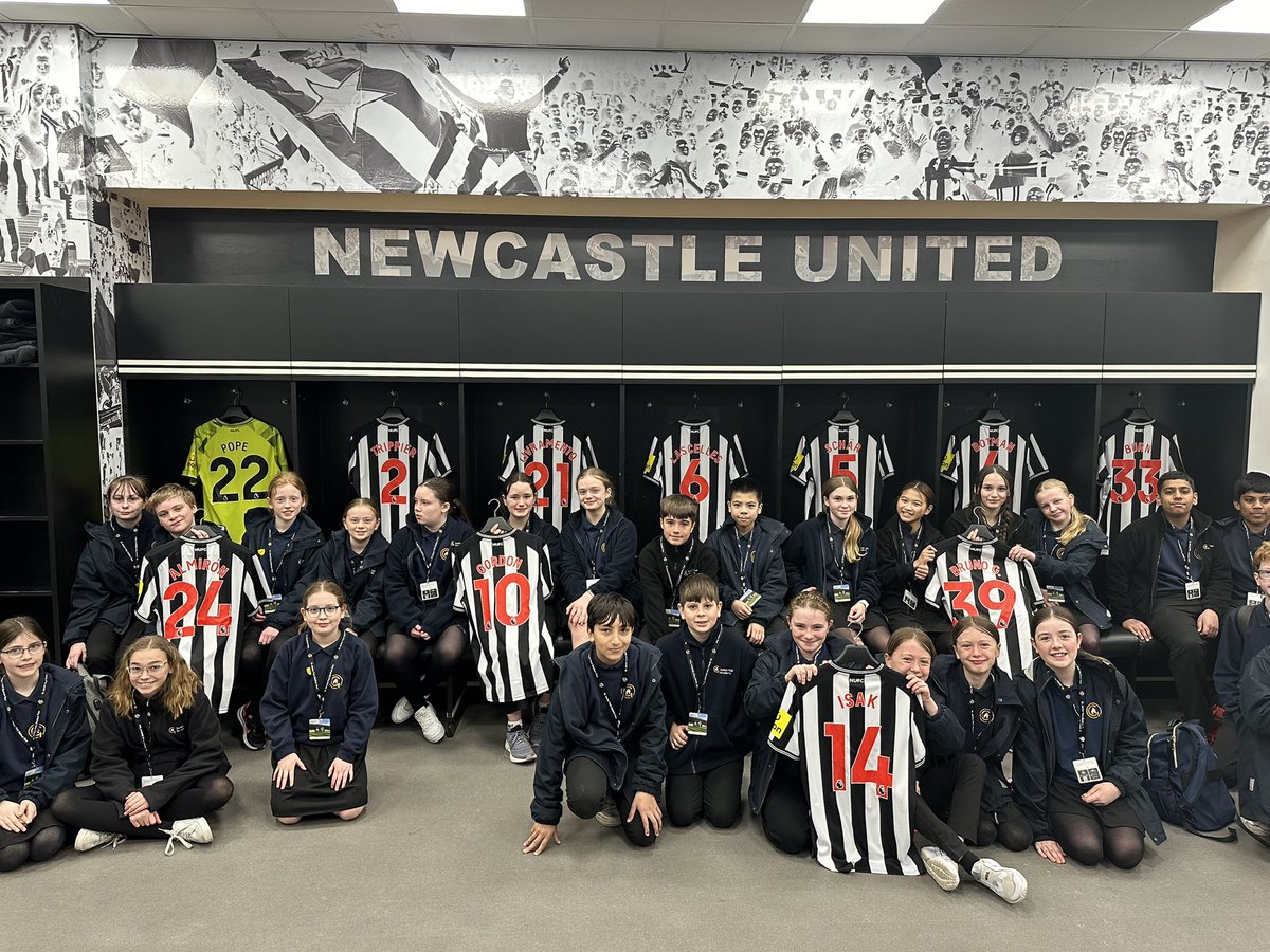 TOON TOON! More than just a football related trip, but students are learning about the pitch maintenance, media and sports science within the changing rooms. #GJHA