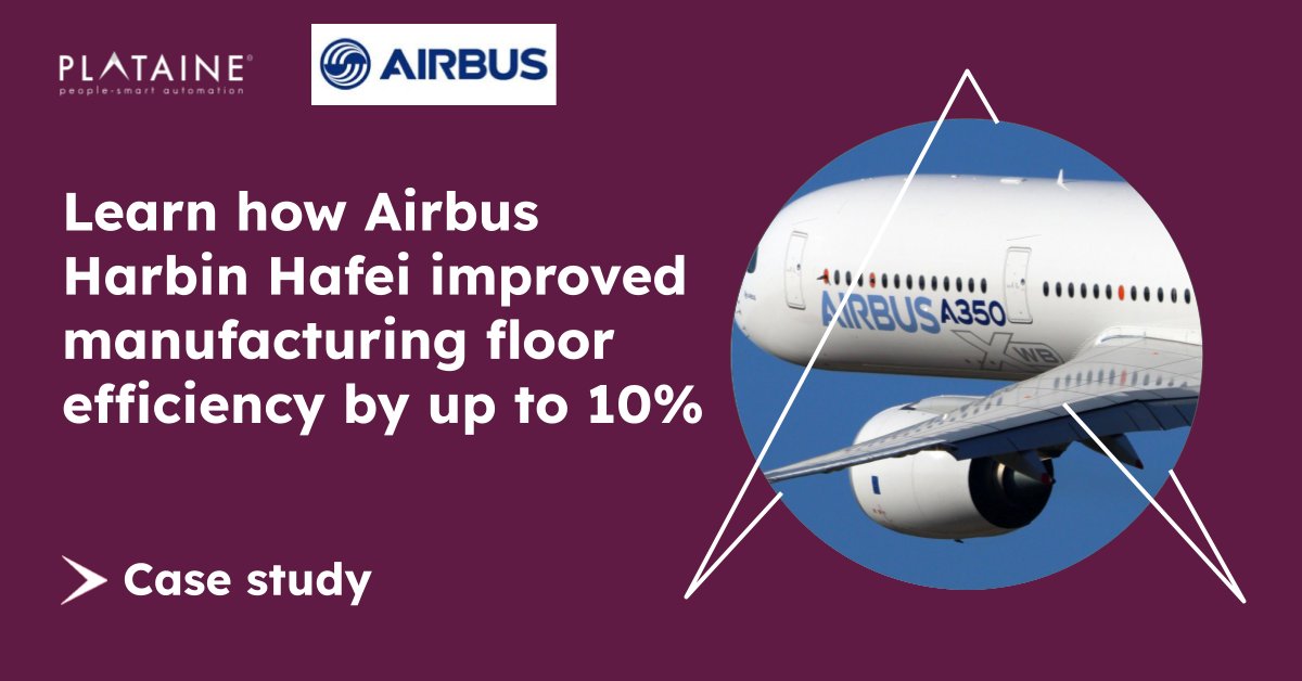 Do you know how we helped Airbus Harbin Hafei to improve their: ✔️ Production throughput ✔️ Quality Control ✔️ Traceability ✔️ Efficiency ✔️ Material yield Learn how they optimized their factory floor >> plataine.com/case-studies/i…
