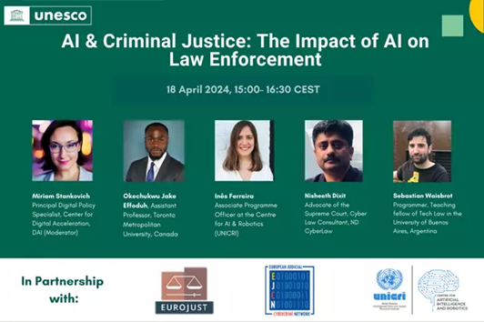 Join us for our 2nd webinar in the Global AI & Rule of Law Webinar Series on AI & Criminal Justice. Organized with UNICRI, Eurojust and EJCN, the webinar will discuss the use cases of AI, opportunities and challenges in investigation and law enforcement. 👉shorturl.at/kqCMY