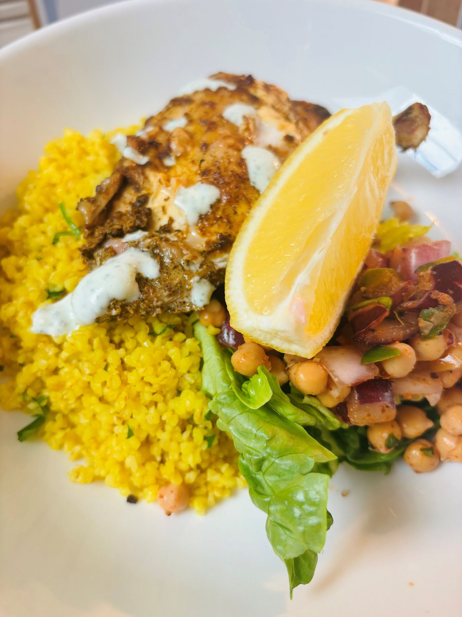 Today in St Peter's EDUkitchen we are serving;

- Crispy Miso Pork Steak with Egg Fried Rice
- Harissa Grilled Chicken with Bulgar Wheat and Chickpea Salad
- Coddled Free Range Egg Shakshuka
- Daily fresh salad bar

#greathospitalfood @LoveBritishFood