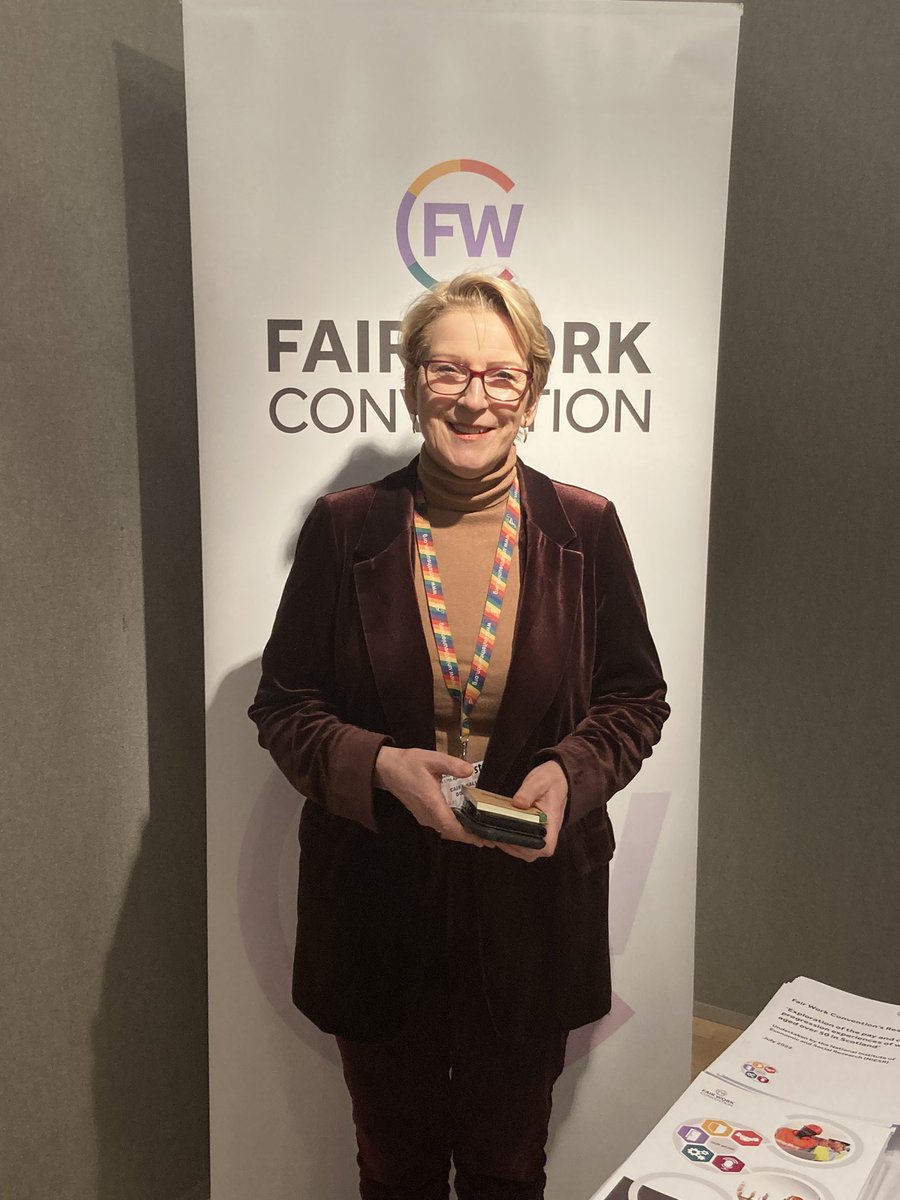 Our Co Chair and Deputy General Secretary for @UniteScotland @MaryAlexander_ visits our stall on the final day of Scottish Trades Union Congress (STUC) #stuc24 #FairWork Mary was also Co-Chair of our #fairworkconstructioninquiry