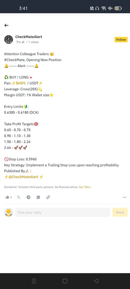 CheckMateAlert's tweet image. $HiFi