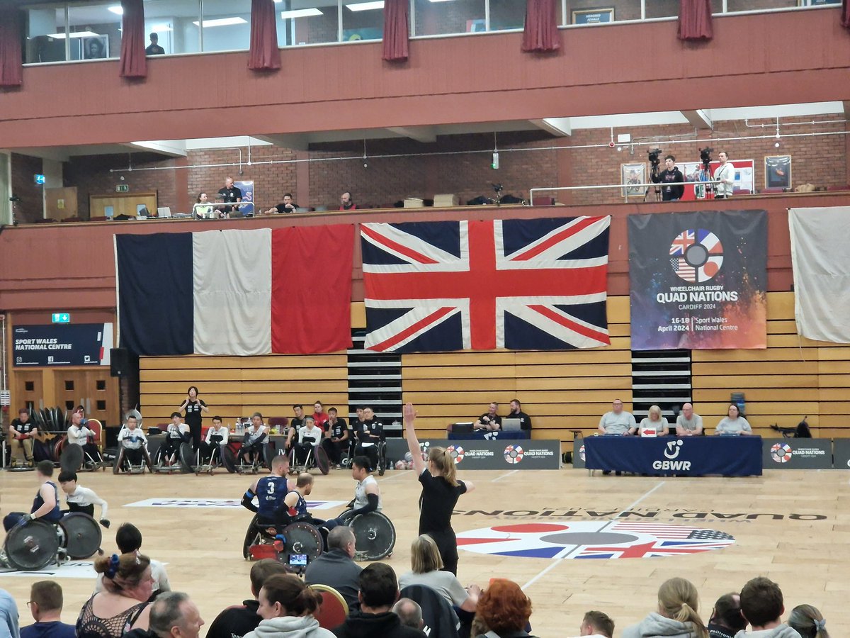 Thank you to our friends at @gbwrnews for inviting us to last night's quad nations match. Great to see top quality wheelchair rugby back in Wales again