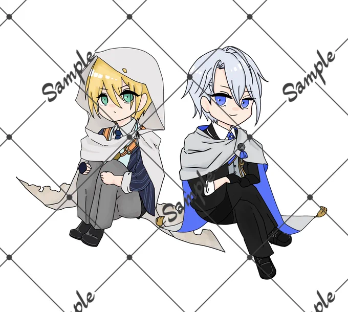 ざっくりしたご依頼サンプルと普段のおゆまるのイラスト載っけときます 