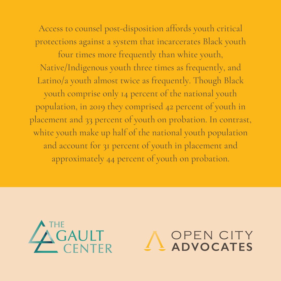 The juvenile legal system incarcerates Black youth four times more frequently than white youth, Native/Indigenous youth three times as frequently, and Latino/a youth almost twice as frequently.