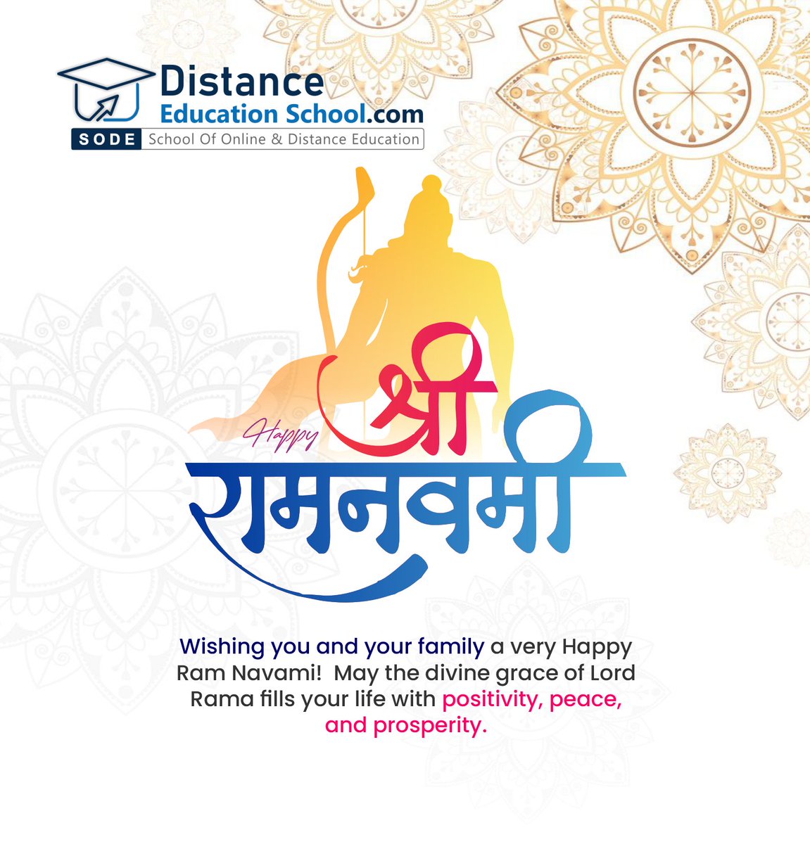 On this beautiful and auspicious occasion of Ram Navami, May the blessings of Lord Rama brings devotion, contentment and harmony in your life. . Visit : distanceeducationschool.com . #happyramnavmi #ramnavmi #distanceeducationschool #OnlineLearning #CourseSelection #EducationGoals