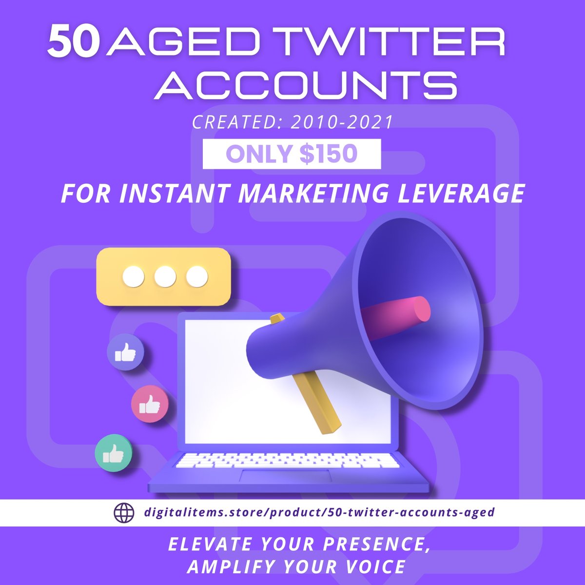 🚀 Boost Your Digital Reach with Aged Twitter Accounts! Expand your marketing arsenal with 50 aged Twitter accounts from 2010-2021. Tailored for businesses aiming for rapid growth and enhanced engagement.  💼 Price: $150 📞 Questions? Reach out on Skype:  #TwitterMarketing