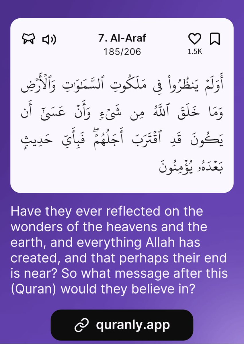 -Al Qur’aan {7:185}

Download the Quranly App