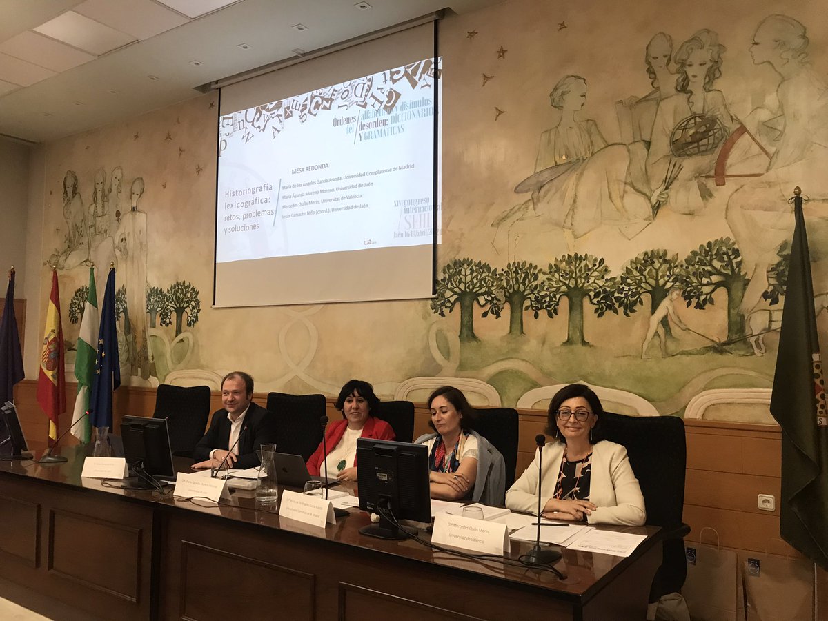 MJGarciaFolgado's tweet photo. En #XIVCISEHL empieza la mesa de diálogo “Historiografía lexicográfica: retos, problemas y soluciones” con @Agueda_Moreno_M @mercedesquilism y M. Ángeles García Aranda (@BibliotecaBVFE), coord. por Jesús Camacho Niño
@xivcisehl_Jaen @SEHL_oficial @ujaen https://t.co/2B1COcQRJY