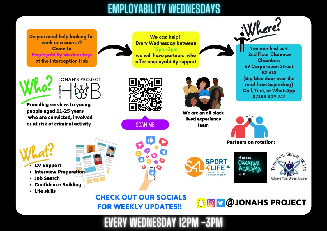 jonahsproject's tweet photo. Employability Wednesday's, not just to help you find work but planning, preparing and being confident!!! https://t.co/dBNm8aW8I8