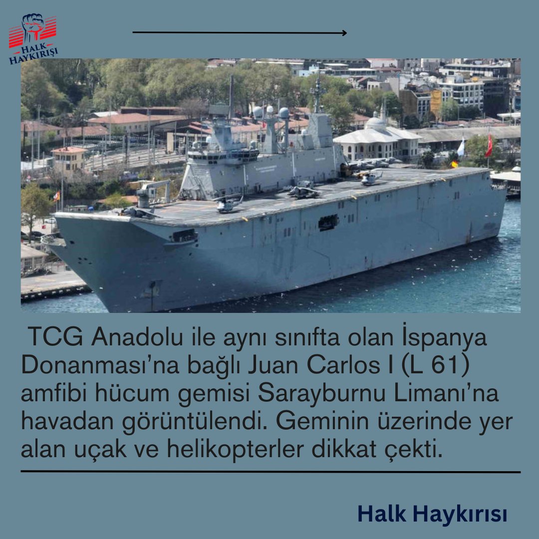 📌 TCG Anadolu’ya benzeyen İspanya Hücum Gemisi havadan görüntülendi !!

#TCGİSTANBUL 
#AnadoluEfes 
#sondakikahaberler