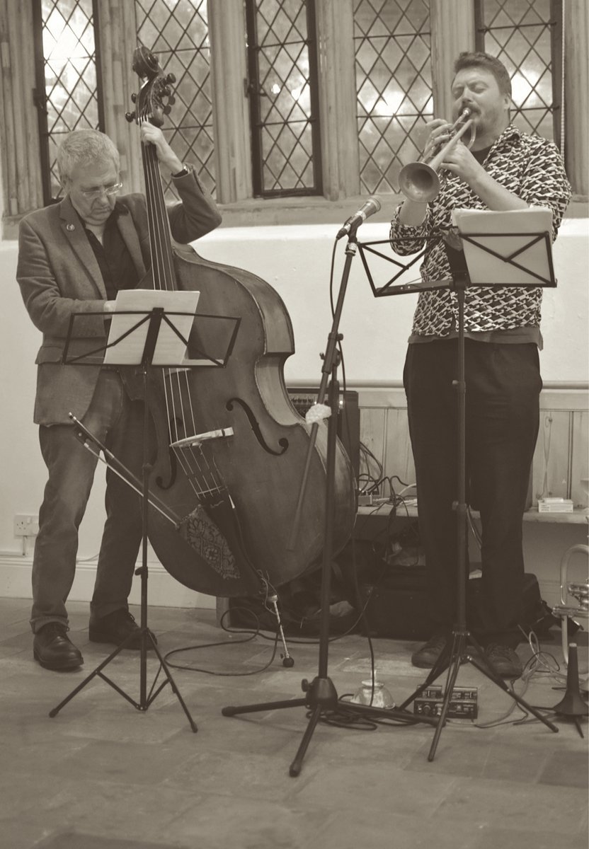 with @chrisjdowding at a recent duo gig in @AnterosArts Norwich