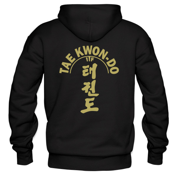 Just Sold: ITF Taekwondo Kicking-man Black Hoodie printed front, back and sleeves in GOLD. With Free UK Post. Only from kicking-man.uk #taekwondotraining #taekwondohoodie #customisedtshirts #hoodies #printedclothing #taekwondo kicking-man.uk/product/itf-ta…