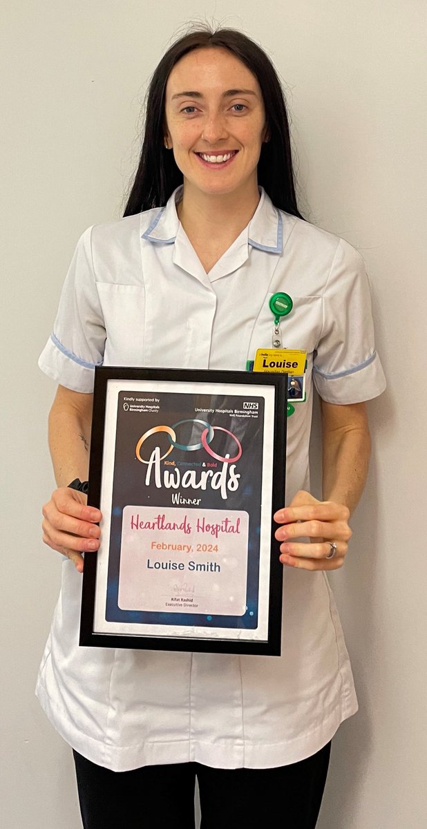 Lovely to see dietitian Louise winning a Kind, Connect and Bold award in February for amazing feedback from her upper GI patients 👏👏👏💙