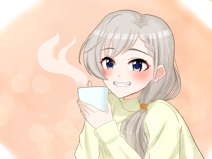 ココア飲んでるはーちゃん#久川颯 