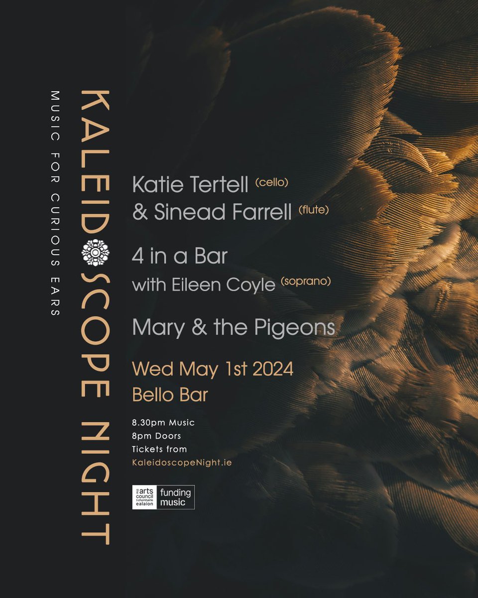 ✨KALEIDOSCOPE NIGHT presents LIVE at Bello Bar Wed 1st May ‘24 8.30pm Tickets: buytickets.at/kscope2024/122… Take flight on Wednesday 1st May for a stunning line up of the best musicians performing music from around the world, old & new. Feat. @Marypigeons @4inaBar + more