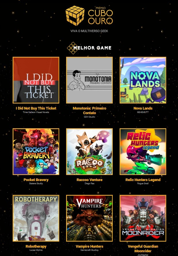 I Did Not Buy This Ticket is competing for the "Best Brazilian Game" category in  <a href="/CuboDeOuroBR/">Cubo de Ouro</a> !

Don't forget to vote for all categories in cubodeouro.com.br
