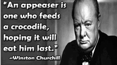 As Iran targets #Israel, #Ukraine & the West… As China & Russia give Iran cover… As leftist loonies from Europe to U.S. serve as Iran’s useful idiots… As too many wobbly Western leaders continue to dither… It’s well worth remembering Churchill’s definition of appeasement: