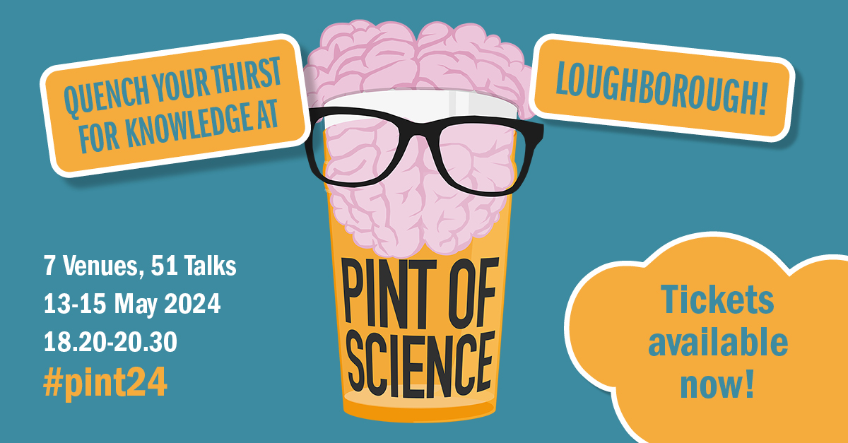 Pint of Science is returning to #Loughborough! 🎉 Next month, our research community will be making their way from labs and offices to share their research stories at a coffee shop, restaurant or pub near you. Find out more & grab your tickets: lboro.ac.uk/news-events/ne… #pint24