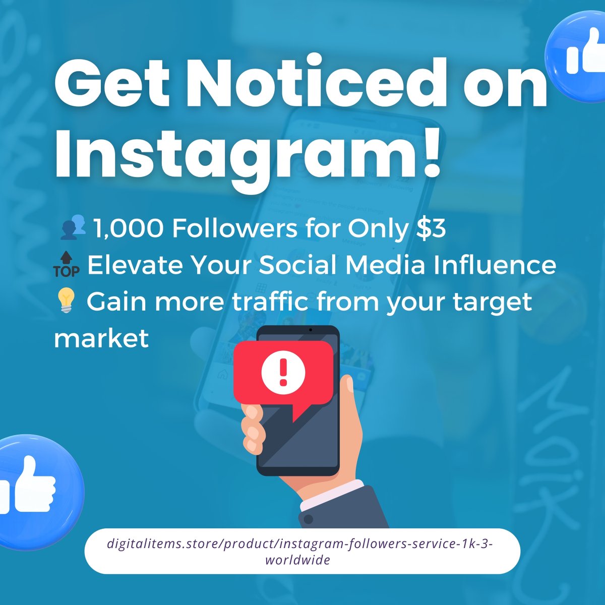 🚀 Transform Your Instagram Presence Overnight! Jumpstart your account with 1,000 high-quality followers for just $3. Boost your visibility and attract more organic engagement effortlessly.  🔗 digitalitems.store/product/instag… 📞#InstagramGrowth