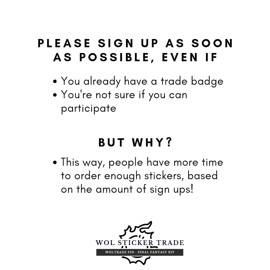 Desuconin lipunmyynti alkaa tänään - joka meinaa sitä, että woltraden ilmoittautumiset seuraa perästä! Linkki julkaistaan huomisen aikana. 🙌✨

The sign ups for #WoltraDesucon are starting tomorrow! I'll update and share the link during the day. ✨