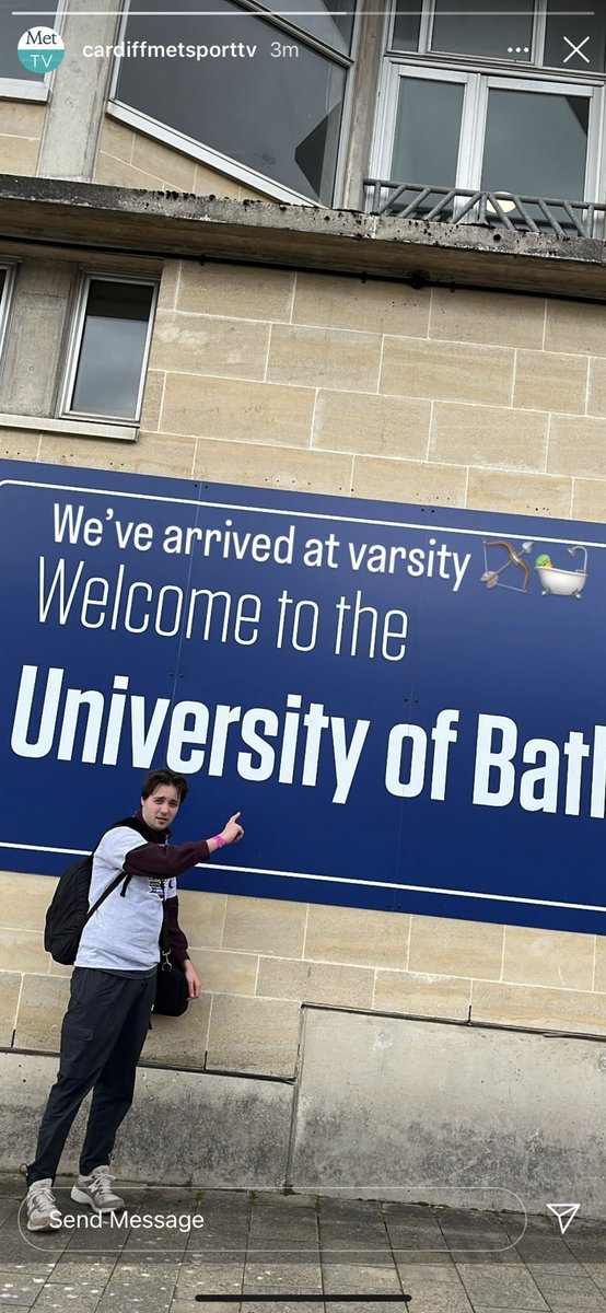 We have a small but nimble media team on the ground in @UniofBath today for Varsity. They’ll be following our amazing Archers w/ updates & interviews on Insta & TikTok, so head there for FRESH content throughout the day. Go @CMetSUSport 🏹 🚿 🛁