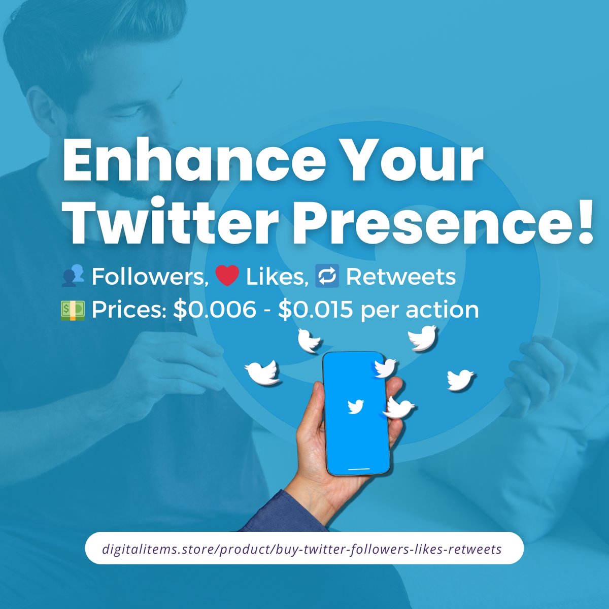 🚀 Amplify Your Twitter Engagement Today!  Boost your Twitter profile with followers, likes, and retweets starting at just $0.006! Tailor your package to fit your needs and see your engagement soar.  🔗 digitalitems.store/product/buy-tw… 📞 #TwitterBoost