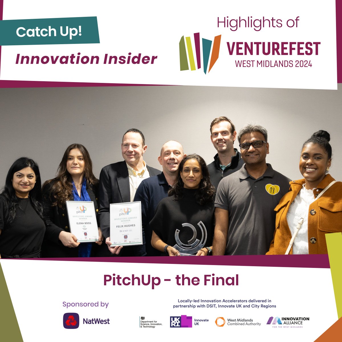 📖 This week's Innovation Insider series focuses on Venturefest West Midlands 2024!

If you missed out on this year's event then this series is perfect for you 👉 innovationwm.co.uk/2024/04/16/min…

#VenturefestWM #MinervaPitchUp
#WestMidlandsInnovation #WMIA #WMPlanforGrowth