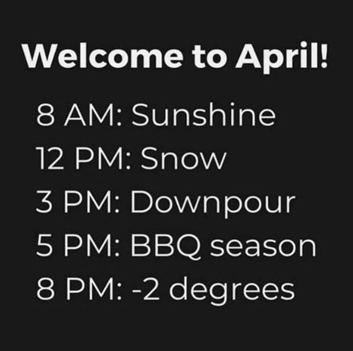 ☀️ ❄️ ☂️ 🌡️ 🥶 #April #Solihull