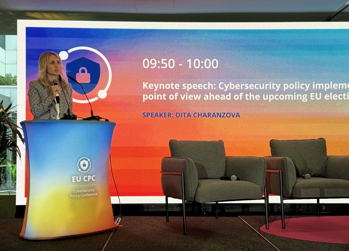 Keynote speech by The Vice-President of the European Parliament, Dita Charanzová at #EUCPC24 @charanzova mentioned the ELEx cyber exercise, organised to enhance Member States preparedness in view of the upcoming European Elections. #ENISA20