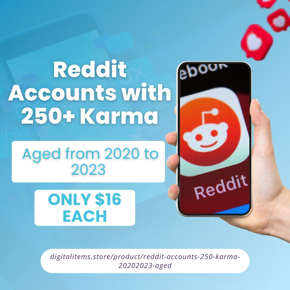 🌟 Enhance Your Reddit Influence Today! Step up your digital strategy with Reddit accounts boasting over 250 karma from 2020 to 2023, now just $16! Ideal for boosting credibility and engaging deeply within communities.  🔗 digitalitems.store/product/reddit… 📞  #RedditGrowth
