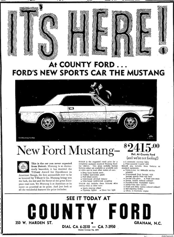 April 17, 1964
IT'S HERE!
And STILL here today!
#mustang60 
#Mustang 
📸internet